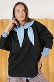 Soft Tech Batwing Top Black /1=